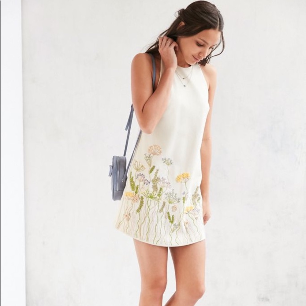 Urban Outfitters Secret Garden Embroidered Dress